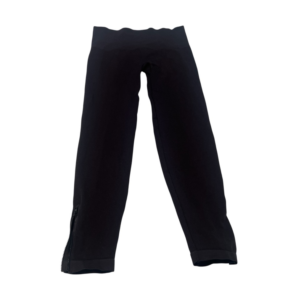 SPANX Black Leggings with Zipper Accent